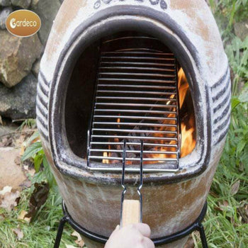 Gardeco Accessories Gardeco Removable BBQ Steel Grill and Wooden Handle